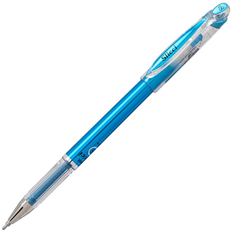 Pentel Arts Slicci Metallic 0.8 mm Needle Tip Gel Pen, Assorted Colors, 8 Pack (BG208BP8M) - Image 2